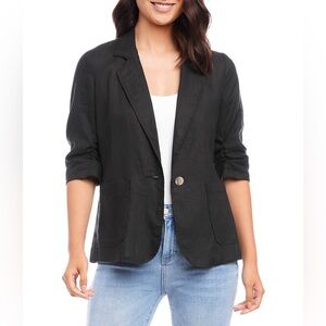 Karen Kane ruched sleeve blazer NWT